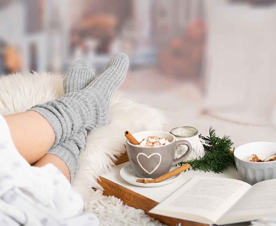 Woman in socks