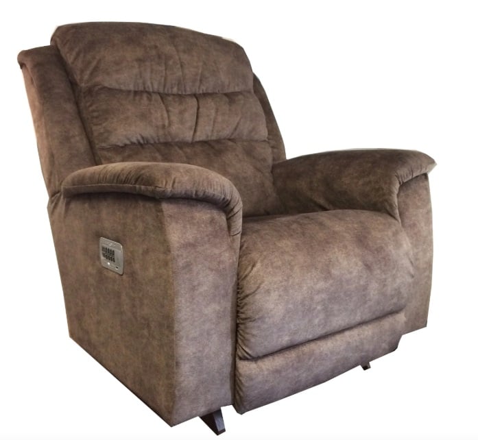 redwood ash power rocking recliner w/ headrest Redwood Ash Power Rocking Recliner W/ Headrest - Image 1