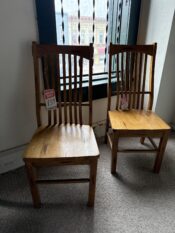 Rustic Oak Side Chair - Image 2