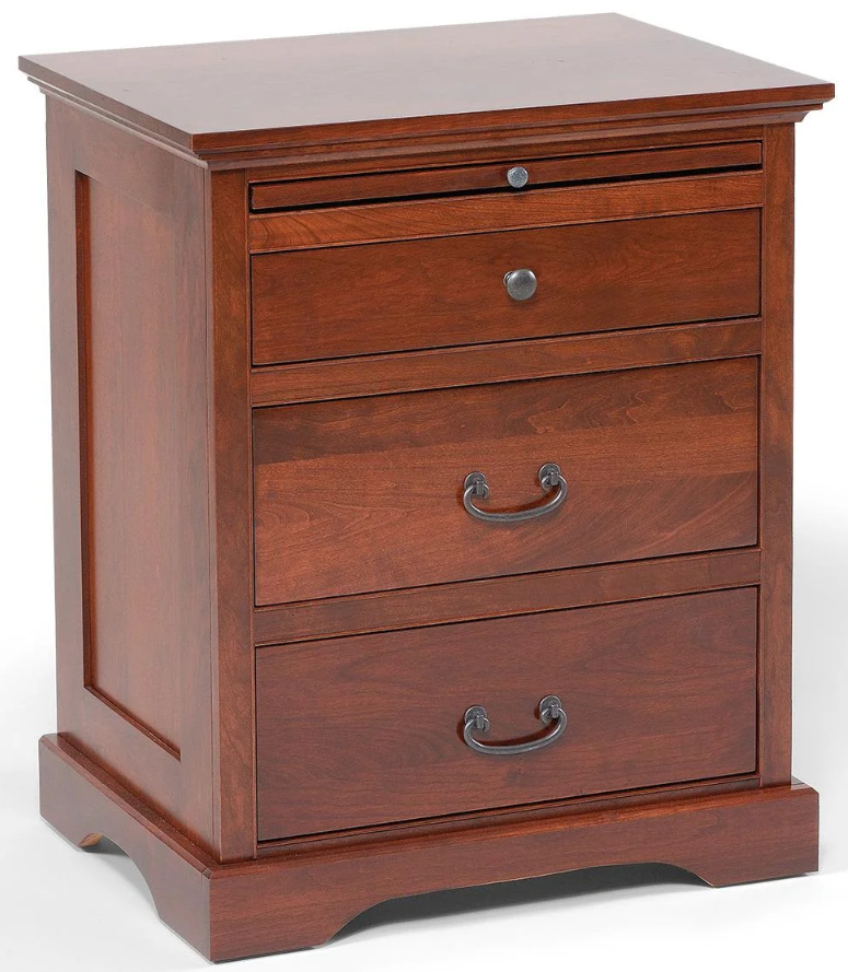 bradford 3 drawer nightstand (copy) Elegance 3-drawer Nightstand w/ Pullout Shelf - Image 1