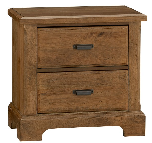 amish cherry 5 drawer chest (copy) Amish Cherry 2 Drawer Nightstand - Image 1