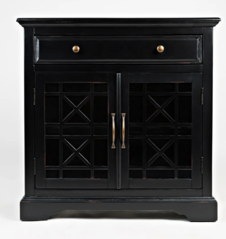 black power chairside table (copy) Antique Black 31" Accent Cabinet - Image 1