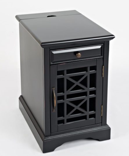 claremont chairside table (copy) Black Power Chairside Table - Image 1
