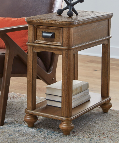 gray oak chairside table (copy) Charleston Chairside End Table - Image 1