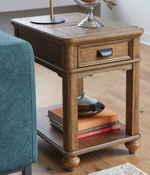 gray oak rectangle end table (copy) Charleston Rectangle End Table - Image 1