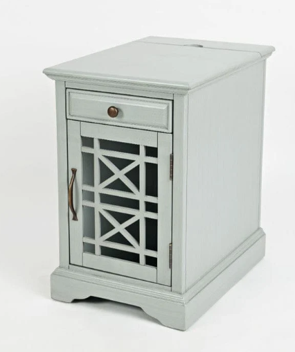 black power chairside table (copy) Grey Power Chairside Table - Image 1