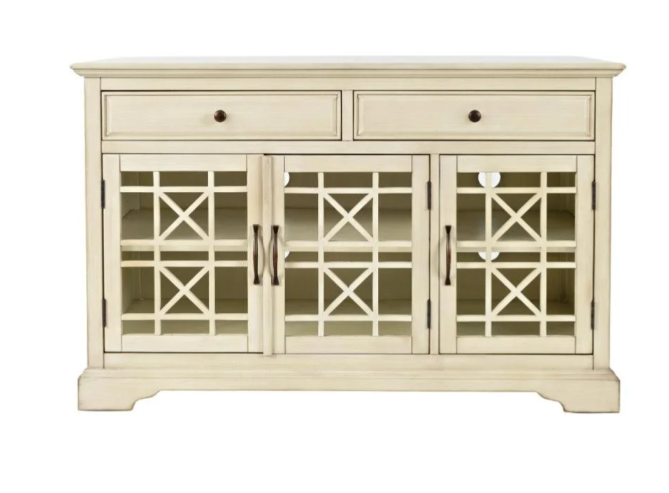 craftsman antique cream 60" media unit (copy) Craftsman Media Console 50" - Image 1