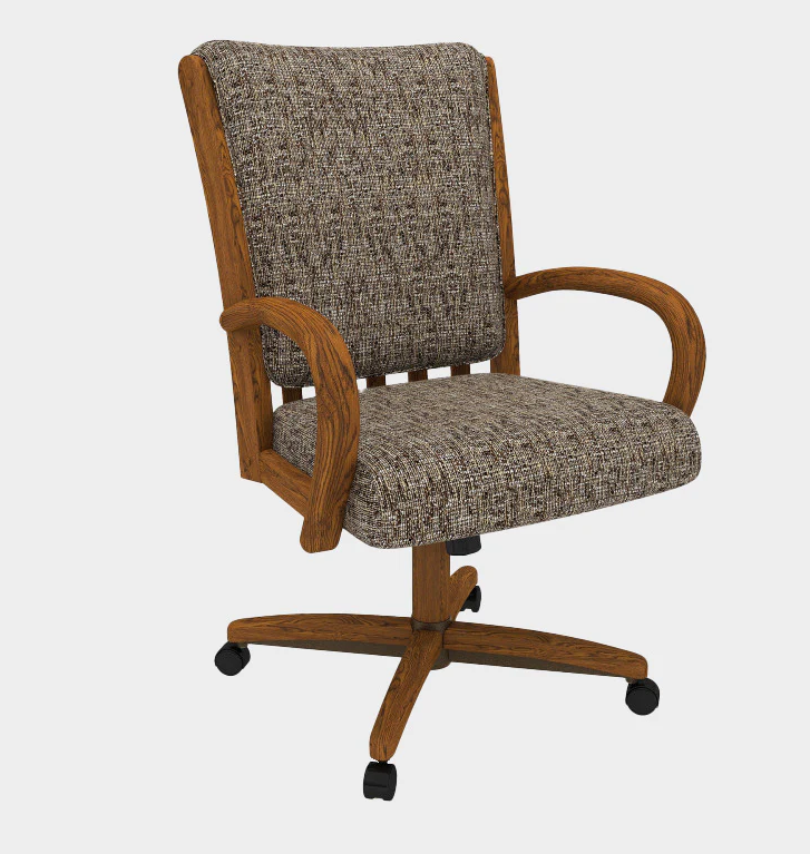 carolina windsor side chair (copy) Chromcraft Noriko Chair in Chestnut Finish - Image 1