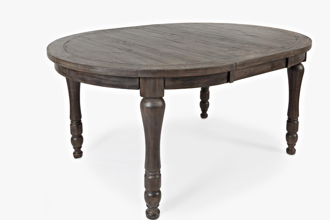 fairview ash dining table with 18" leaf (copy) Madison County Round to Oval Dining Table - Image 1