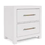 Rosalie 2-Drawer Nightstand-White - Image 2