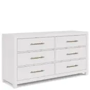 Rosalie 66" 6-Drawer Dresser-Wht - Image 4