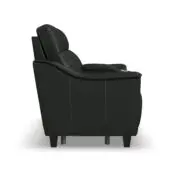 Walter Coal Leather Power Reclining Loveseat with Console & Power Headrests - Image 4