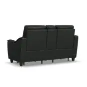Walter Coal Leather Power Reclining Loveseat with Console & Power Headrests - Image 7