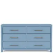 Rosalie 66" 6-Drawer Dresser-Blue - Image 3