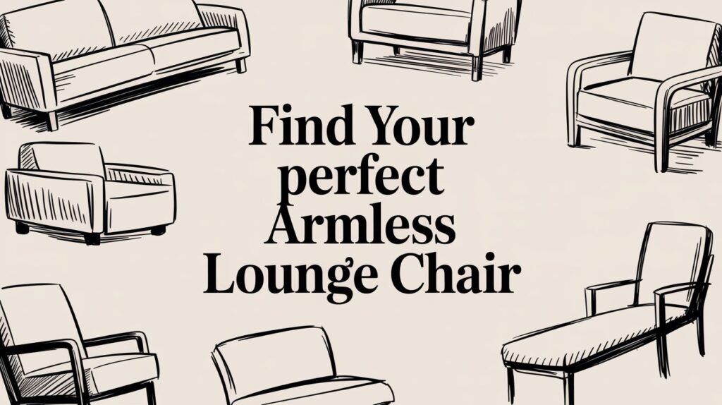 armless lounge chair