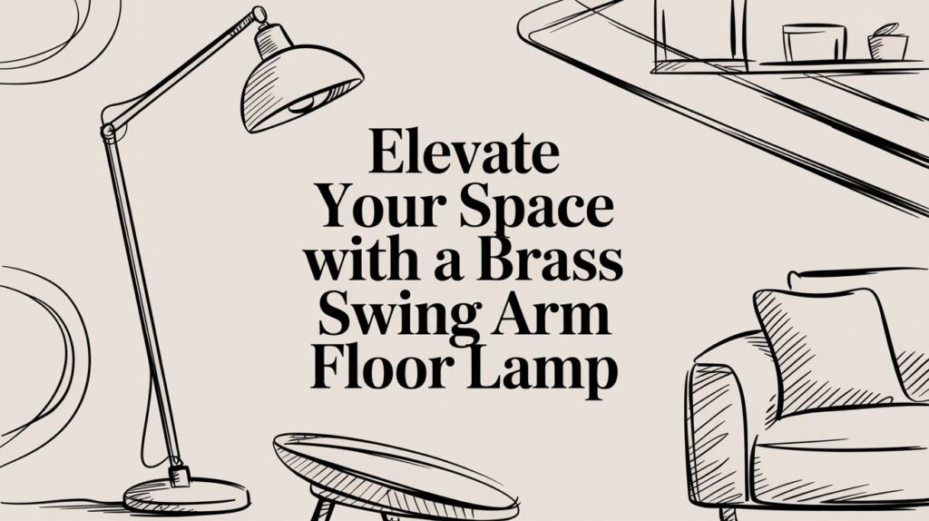 brass swing arm floor lamp