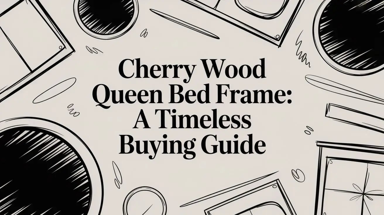 cherry wood queen bed frame