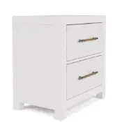Rosalie 2-Drawer Nightstand-White - Image 3