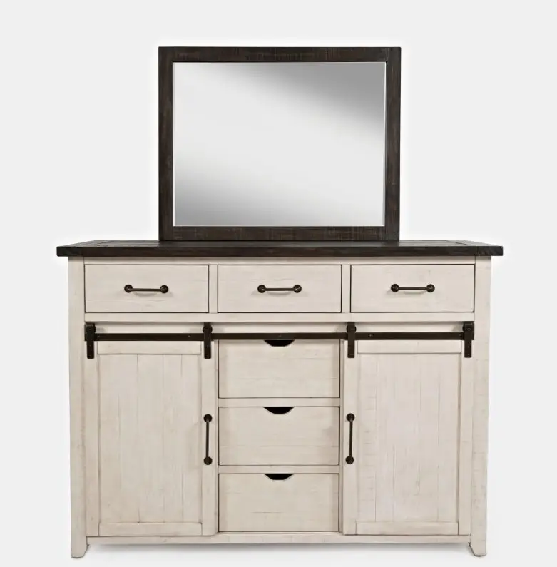 derekson dresser and mirror (copy) Madison County White Dresser & Mirror - Image 1