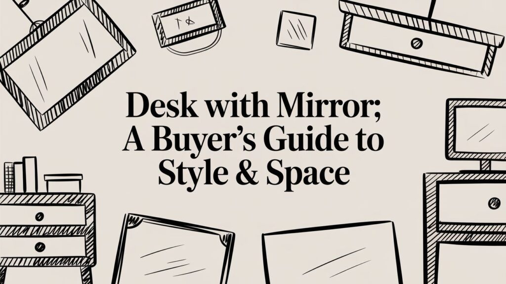 desk with mirror