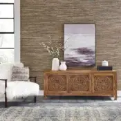 Marisol 65 Inch 3 Door Accent TV Stand - Brown