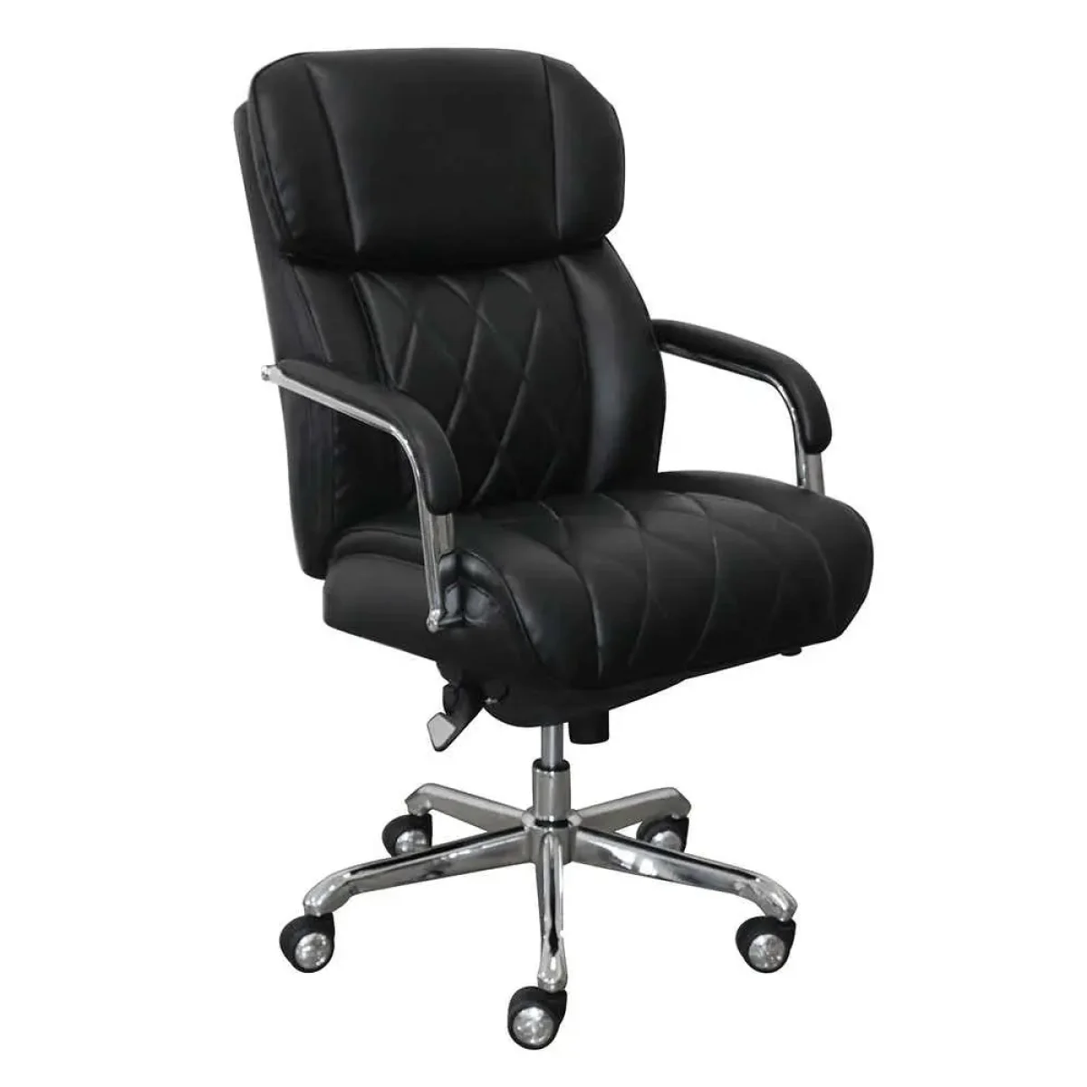 Sutherland Quilted Leather Office Chair, Jet Black - 44813A-LZB