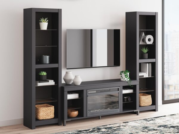 Cayberry 3-Piece Entertainment Center with Electric Fireplace - Image 2