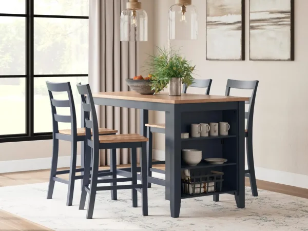 Gesthaven Counter Height Dining Table and 4 Barstools - Image 2