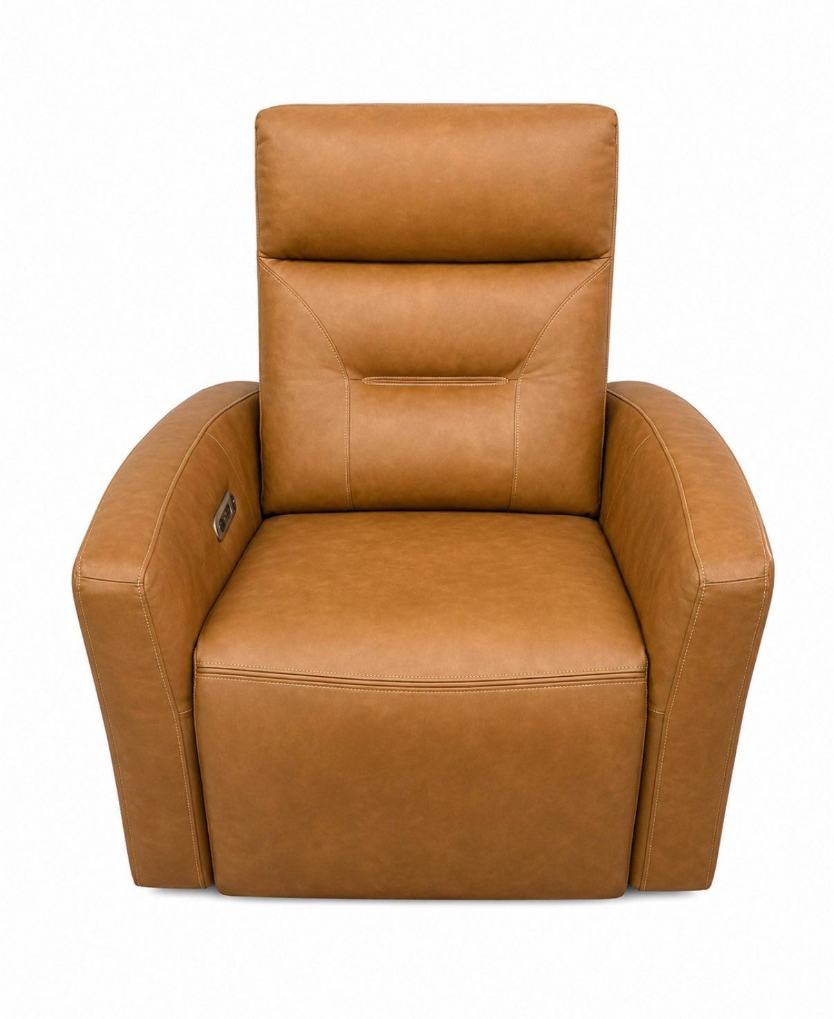 belmont zero gravity power recliner in caramel brown top grain leather (copy) Remmington Vintage Caramel Power Swivel Glider Recliner P2 - Image 1