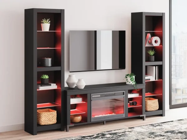 Cayberry 3-Piece Entertainment Center with Electric Fireplace - Image 9