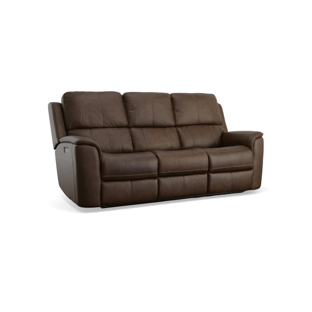 henry burnt umber leather power recliner with power headrest & lumbar (copy) Henry Burnt Umber Leather Power Sofa with Power Headrest & Lumbar - Image 1