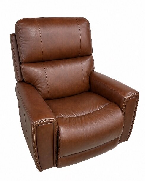 apollo chestnut leather power rocking recliner w/ headrest & lumbar Apollo Chestnut Leather Power Rocking Recliner w/ Headrest & Lumbar - Image 1