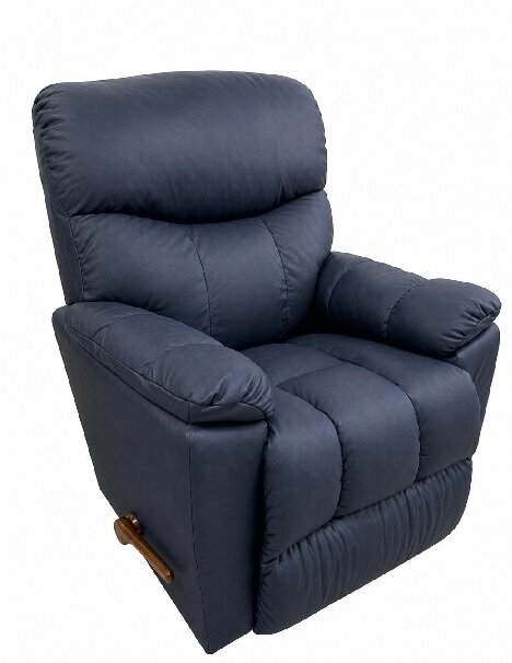 morrison blue leather rocking recliner Morrison Blue Leather Rocking Recliner - Image 1