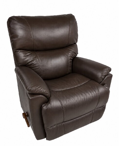 trouper walnut leather power rocking recliner w/headrest & lumbar Trouper Walnut Leather Power Rocking Recliner W/Headrest & Lumbar - Image 1