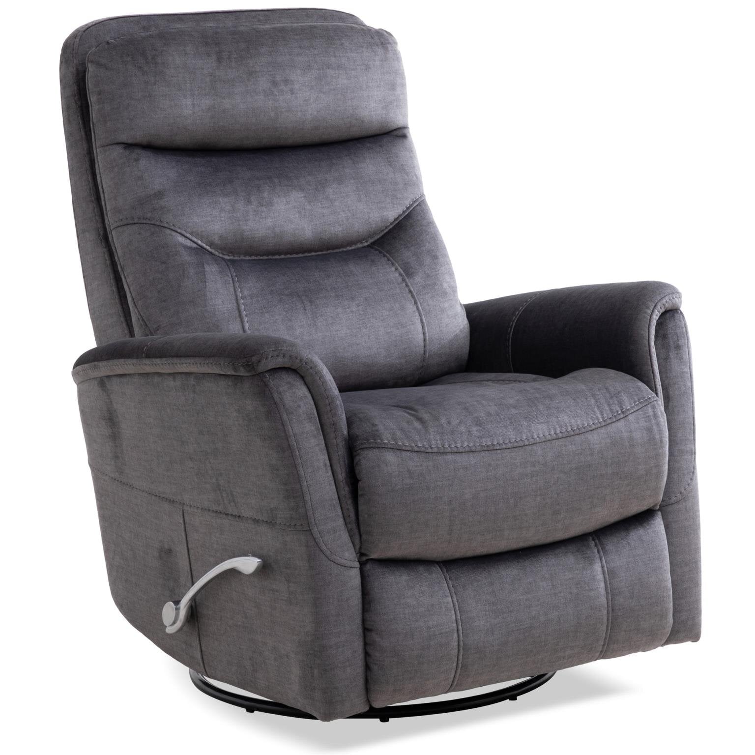 grey leather swivel glider recliner (copy) Charcoal Swivel Glider Recliner - Image 1