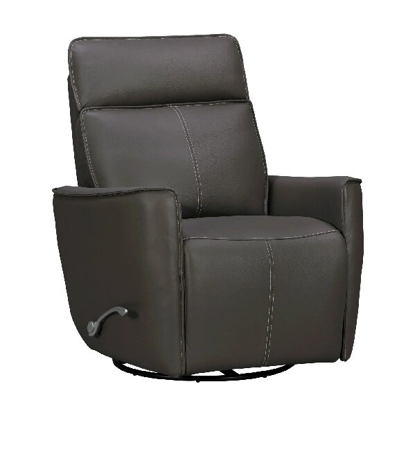 belmont zero gravity power recliner in caramel brown top grain leather (copy) Grey Leather Swivel Glider Recliner - Image 1