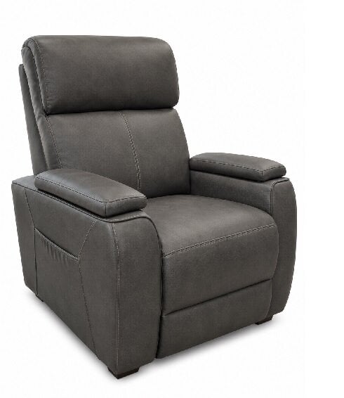 vibe brown power reclining sofa with console, power headrest, lumbar, heat, massage & pulse (copy) Vibe Charcoal Power Recliner with Power Headrest, Lumbar, Heat, Massage & Pulse - Image 1