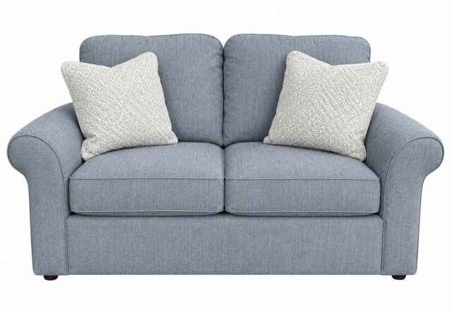 malibu dexter flint loveseat w/natural cloud pillows Malibu Dexter Flint Loveseat w/Natural Cloud Pillows - Image 1