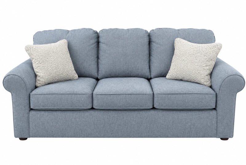 malibu dexter flint sofa w/natural cloud pillows Malibu Dexter Flint Sofa w/Natural Cloud Pillows - Image 1